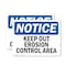 Signmission Keep Out Erosion Control Area OSHA Notice Sign, Plastic, 10in W x 7in L, 2PK OS-2PACK-NS-P-710-L-13845 - alternate 1